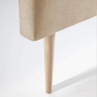 tapizado Oslo 140X100, capitone en Tela Beige, Patas de Madera - details 2