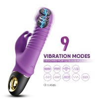 Vibrador de empuje de conejo para mujeres y adultos, estimulador de clítoris telescópico automático, masturbación femenina, Juguetes sexuales, 2022 - details 4