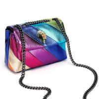Moda Nuevo Arco Iris Color Empalme Bolsa Pájaro Cabeza Cadena Hombro Crossbody Señoras Bolsa - details 3