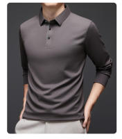Nuevo POLO ajustado de manga larga, top de punto fino para hombre - details 11