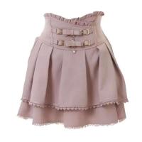 Minifalda estilo lolita de cintura alta pastel kawaii con encaje gótico - details 7