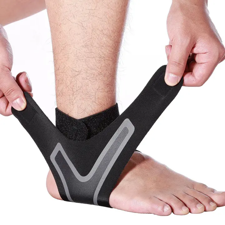 Correa de soporte para el tobillo, calcetines de compresión elásticos ajustables para la artritis, esguince, correr, baloncesto, vendaje para los pies - 1