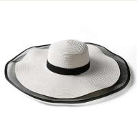 Salida grande a la playa de paja, nuevo sombrero de visera de malla de verano para sandalia de protección solar para mujer - details 3