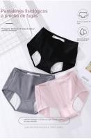Bragas menstruales a prueba de fugas para mujer, ropa interior fisiológica, cómodas, de algodón, transpirables, impermeables, nuevas - details 0