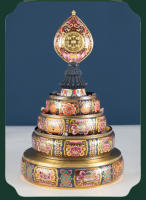 Latón siete disfraces tibetano Manzha Buda ocho auspicioso adorno de placa Manda - details 11