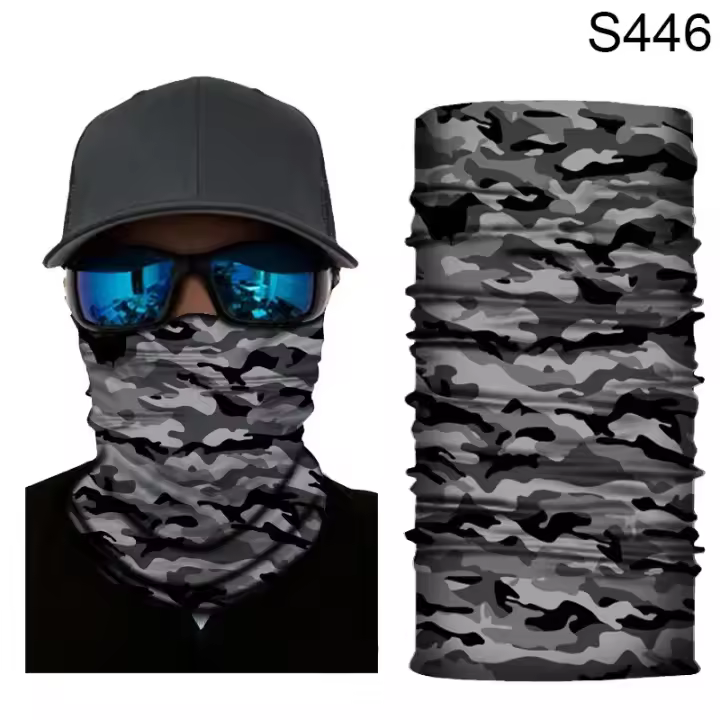 Máscara Facial de Ciclista Camuflaje Buffana para Montar Polaina Transpirable para el Cuello - 1