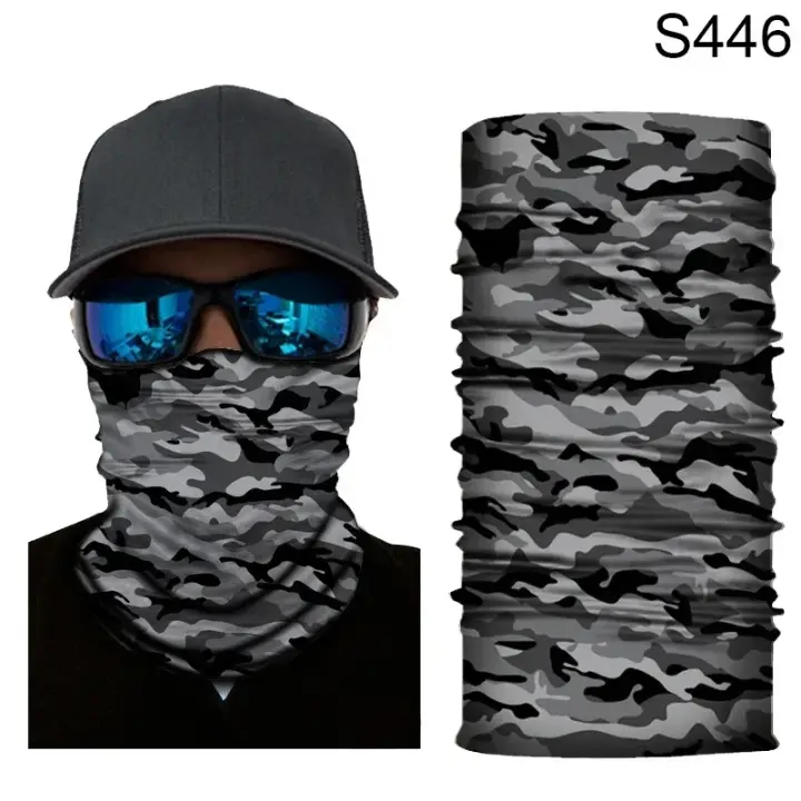 Máscara Facial de Ciclista Camuflaje Buffana para Montar Polaina Transpirable para el Cuello - 1