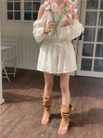 Blusa de verano a cuadros extragrande 2024 para niñas, traje de mujer, camisa de manga larga, pantalones de pierna ancha de cintura alta, trajes de dos piezas con pantalones cortos - details 26