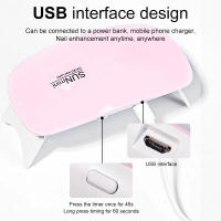Mini secador hine UV para manicura, lámpara portátil de uso doméstico para secado de esmalte de uñas con Cable USB, 6W - details 5