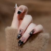 Pack de 24 piezas uñas removibles media y larga manicura parche uñas postizas - details 43