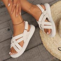 Novedad de verano, sandalias con punta abierta y fondo plano para mujer, sandalias de mujer modernas, elegantes y cómodas 2025 - details 1
