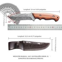 Cuchillo de cocina 1 pieza acero inoxidable martensita mango de madera sólida adecuado para barbacoa familiar uso en la cocina - details 4