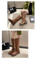 Botas De Tacón Grueso Para Mujer, Nuevas Botas Vaqueras Occidentales De Cabeza Cuadrada Retro - details 12