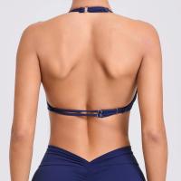 Camiseta sin mangas de Yoga con doble botón ajustable para mujer, Top deportivo ajustado y transpirable, sujetador de gimnasio para correr al aire libre de secado rápido - details 8