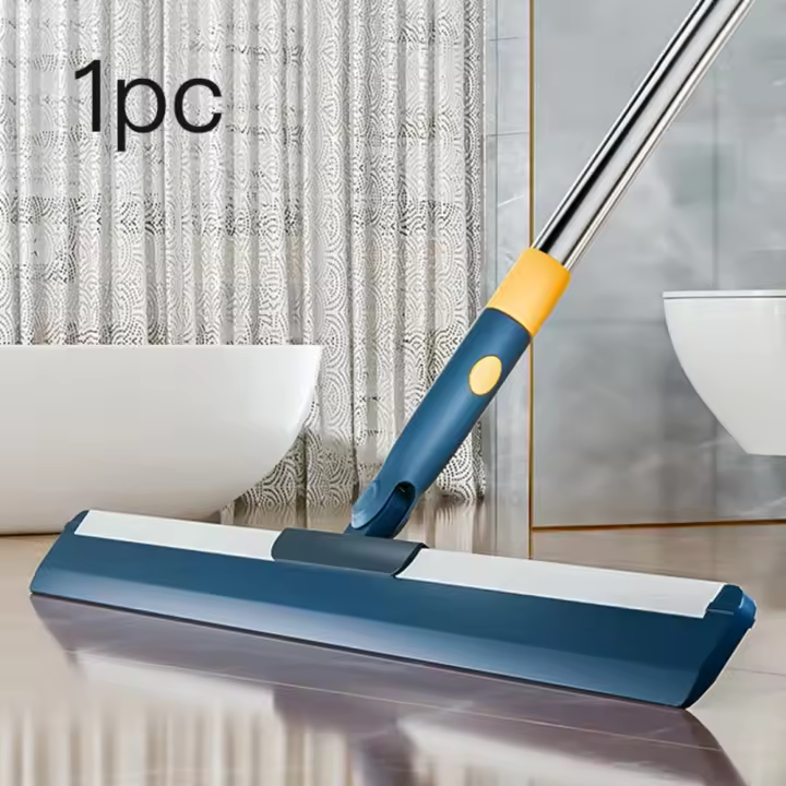 Escoba mágica de doble propósito para barrer y fregar de aleación de aluminio con varilla larga, limpiaparabrisas de vidrio de longitud Variable, raspador perezoso para Baño - 1