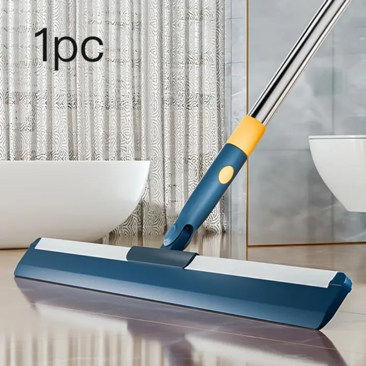 Escoba mágica de doble propósito para barrer y fregar de aleación de aluminio con varilla larga, limpiaparabrisas de vidrio de longitud Variable, raspador perezoso para Baño - 1