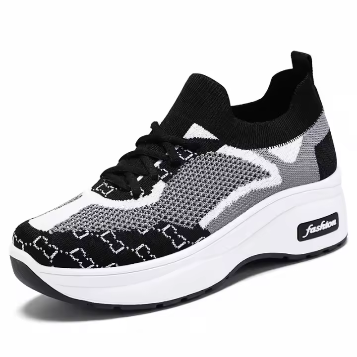 Zapatos deportivos informales con cordones transpirables para mujer, zapatillas de deporte de moda - 1