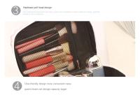 Bolsa de Maquillaje Impermeable de Alta Capacidad Organizador de Cosméticos con Cremallera - details 4