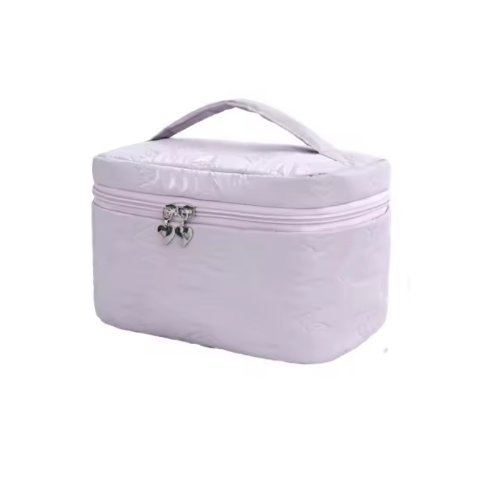Bolsa de maquillaje de gran capacidad para mujer, bolsa de baño de viaje cuadrada impermeable, bolsa de almacenamiento de cosméticos de mano a prueba de polvo para baño - 1