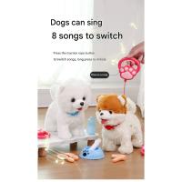 Perro de juguete que camina ladrando con correa de control remoto cachorro mascota electrónica niños juguete interactivo mascota cuerpo vivo Furby perro juguete ladra y anda pets alive - details 3