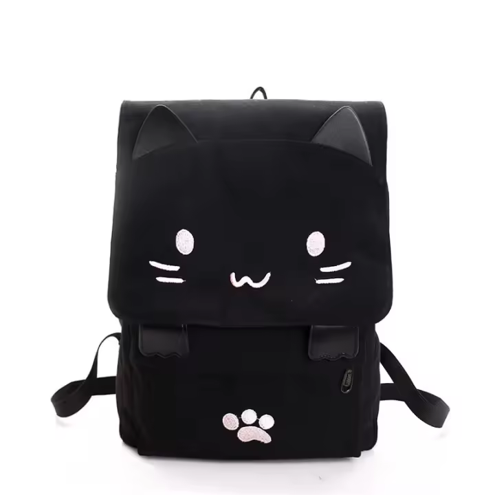 Chica, Mochila, Lindo, Mochila, Gato, Dibujos animados, Gran capacidad, Tridimensional, Mochila, Otro - 1