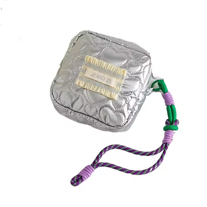 Bolsa de cosméticos cuadrada de PU, bolsa de almacenaje de pañuelos sanitarios impermeable de gran capacidad, alta apariencia con monedero de cuerda colgante - 1