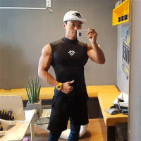 Camiseta de compresión para hombre, ropa ajustada para gimnasio, camiseta sin mangas para entrenamiento de culturismo y musculación - details 7