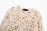 Chaqueta Elegante de Moda para Mujer Otoño 2024 Manga Larga Estilo Callejero con Flor Texturada - details 2