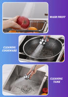 Adaptador de grifo de cocina, 3 modos, boquilla de filtro de salpicaduras, burbujeador de ahorro de agua para baño, extensor de grifo para el hogar, difusor Rotatin de 360 ° - details 5