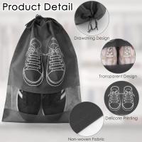 Bolsa de almacenaje transparente con cierre de cordón, zapatero Almacenaje de zapatos Artículos de viaje para el hogar (Pack de 8) - details 0
