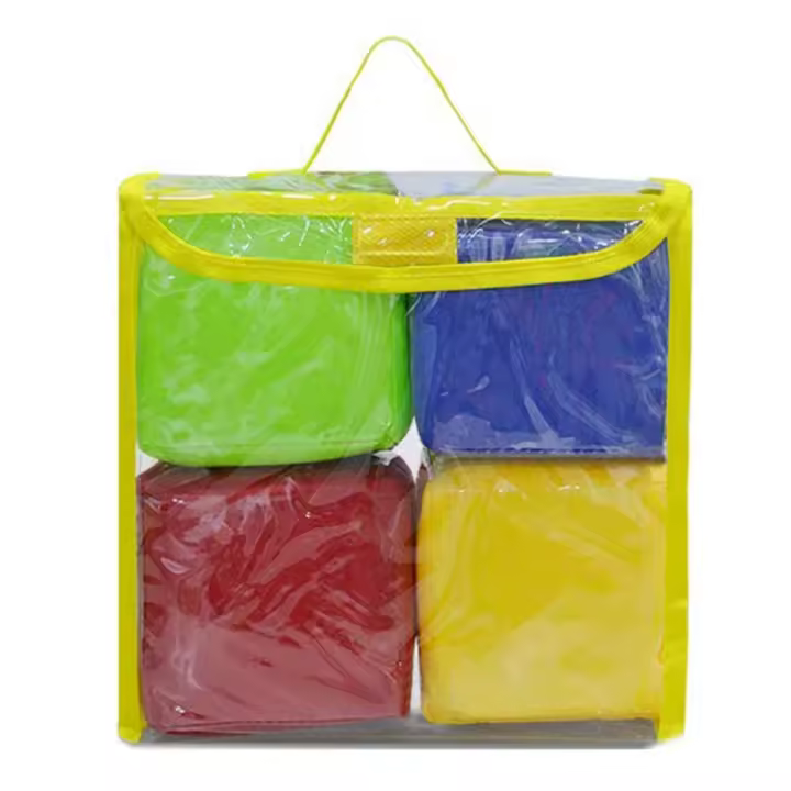 Dados Educativos para Jugar DIY, Bloques de Espuma con Bolsillos Cuadrados, Juego de 4 Juguetes para Niños y Niñas - 1