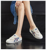 Bolsa de cuero cabeza zapatillas nuevo fondo plano transpirable deportes medio arrastre de las mujeres casual versátil retro sandalias - details 21