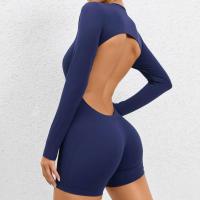 Mono de Yoga sin Espalda 2024 Traje de Gimnasio para Mujeres de Manga Larga Ropa Deportiva de Moda - details 10
