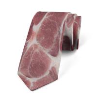 Corbata con diseño de estilo de carne de 8cm, corbata ajustable estrecha con estampado de comida caliente, corbata interesante atada a mano con estampado de comida de carne, camisa para hombre - details 7