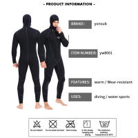 Traje de neopreno de 3mm para hombre, traje de buceo, caza subacuática, surf, cremallera frontal, pesca submarina, equipo Cálido impermeable - details 2