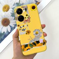 Funda trasera para Xiaomi Poco C65, cubierta suave de silicona líquida mate con estampado de dibujos animados de flores, protección a prueba de golpes - details 7