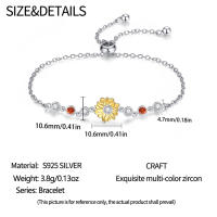 Collar circular simple de plata de ley 925 clásico original para mujer, compatible con cuentas originales, joyería de cumpleaños y boda - details 1