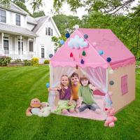 Tienda de Juegos Decorada Rosa Casa de Piedra Rosa y Gris con Almohadilla de Escalada, Luz de Bola, Nubes, Mariposas, Luces Coloridas Adecuada para Niños de 1-3 Años Uso Interior y Exterior - details 5
