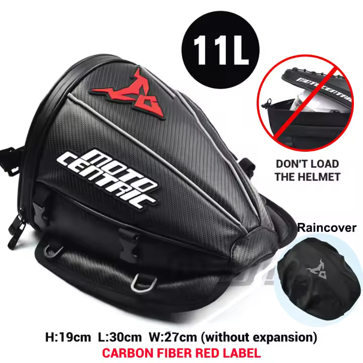 MOTOCENTRIC-Bolsa de asiento trasero para motocicleta, bolsa trasera de gran capacidad para montar en Motocross, impermeable, reflectante nocturno - 1