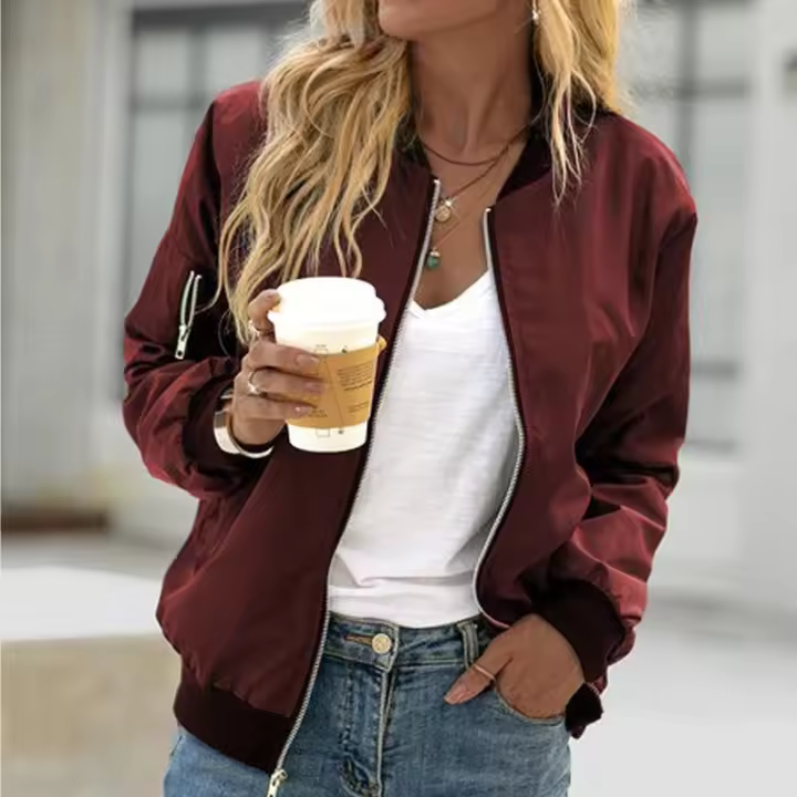 Chaqueta casual de mujer, chaqueta de abrigo de otoño, - 1