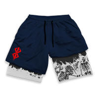 Pantalones Cortos de Entrenamiento Berserk con Estampado de Calavera Secado Rápido, Elástico, Con Pocetas para Hombres Ropa Activa de Verano - details 13