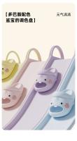 Zapatillas para niños Niñas lindo diente tiburón verano baño interior EVA antideslizante zapatillas frescas medio niños correa agujero zapatos - details 4