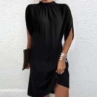 Nuevo Vestido holgado de cuello redondo con manga de murciélago a la moda para mujer - details 8