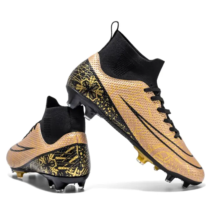 Zapatos de Fútbol de Caña Alta Zapatillas de Fútbol Antideslizantes para Hielo Artificial - 1