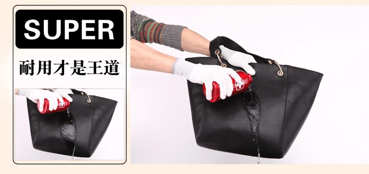 Bolso de hombro de cuero de lujo para mujer, bandolera con asa superior, gran capacidad, 2021 - details 8