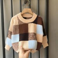 Suéter de punto para niños, suéter de fondo suelto a cuadros de Edición coreana para primavera y otoño, abrigo, suéter de invierno para bebé - details 14