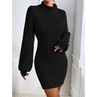 Otoño/Invierno suéter vestido de punto casual para mujer - details 7