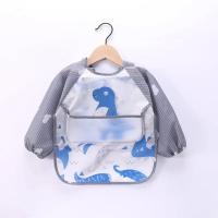 Babero de manga larga impermeable para bebé, delantal de alimentación con bolsillo, paño para eructar, for1-3Year de plástico - details 11