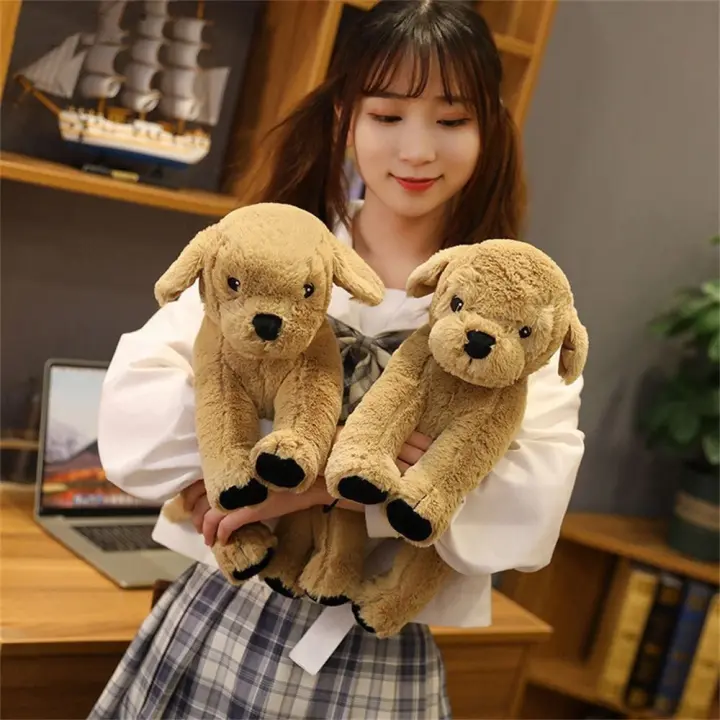 Juguetes de peluche de animales, muñeco de peluche suave de 35/75CM, para cachorro, perro Labrador, Golden Retriever - 1