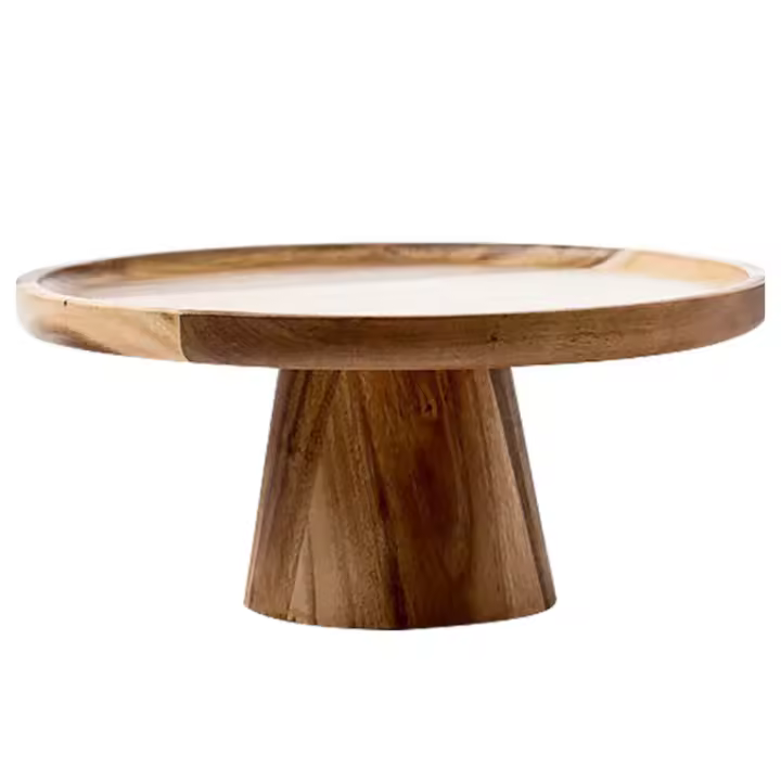 Bandeja de madera para pastel de frutas, soporte de postre, Decoración de mesa, herramientas de pastel de té, plato de decoración del hogar, accesorios de fotografía de Alimentos S - 1